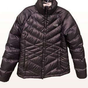 north face purple down puffer jacket